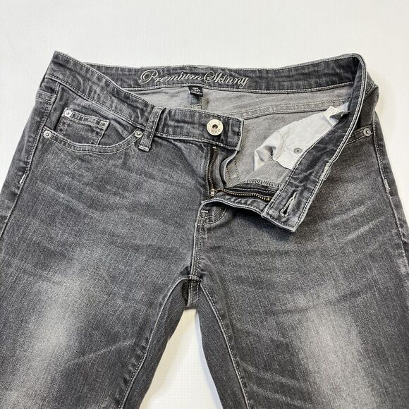 Gap Womens Premium Skinny Low Rise Jeans Size 28 Ankle Charcoal Gray 28” Inseam - Picture 3 of 10